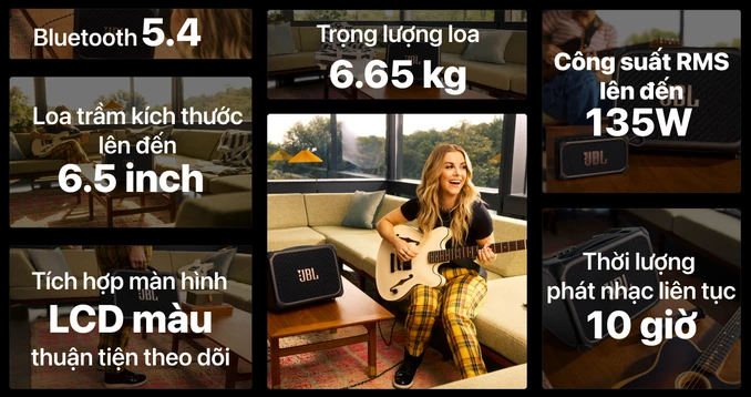 Loa JBL BandBox Trio (Loa Amp tập nhạc và biểu diễn di động tích hợp AI) - Ảnh 2